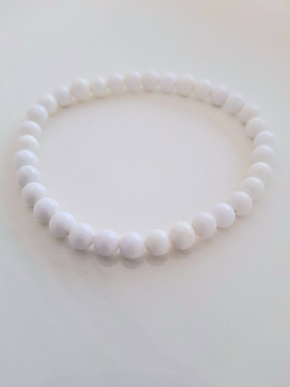 White Beaded Bracelet